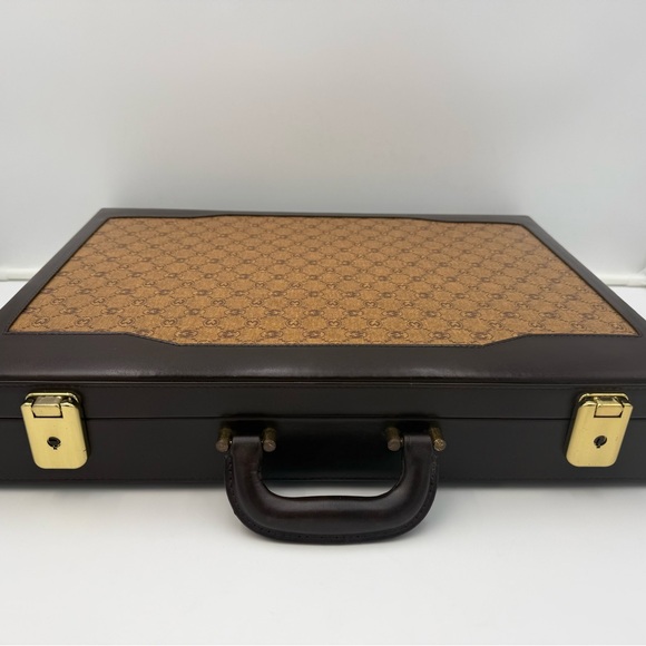 🐢MORABITO 1905 PARIS Monogram Attaché Laptop Briefcase Trunk • Imperial Warrant - Picture 4 of 11